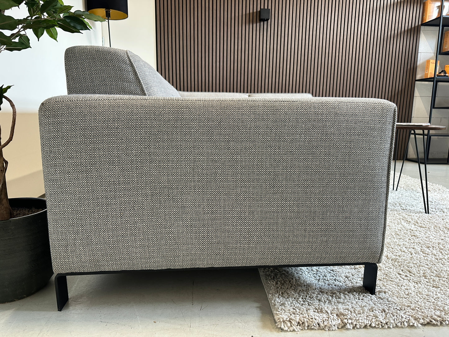 Grijs gemeleerde hoekbank 270x195cm