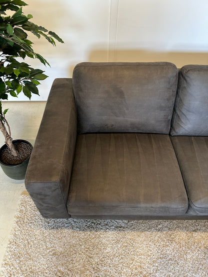 Hoekbank antraciet ecoleder 260x220cm