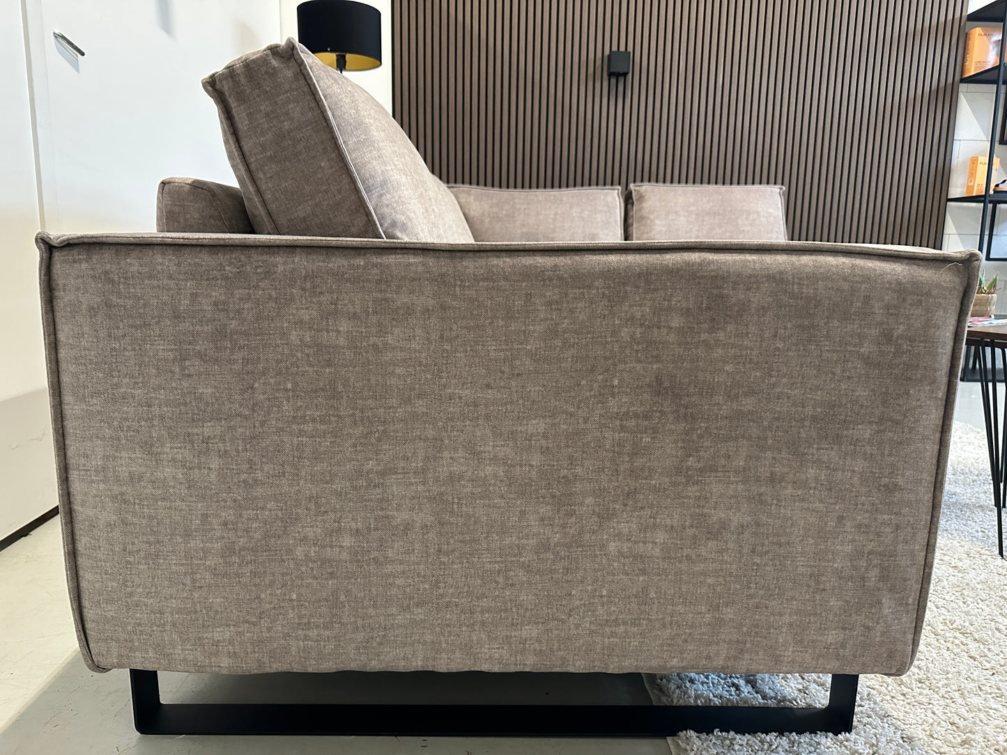 Velours hoekbank 290x223cm