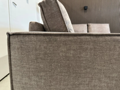 Velours hoekbank 290x223cm