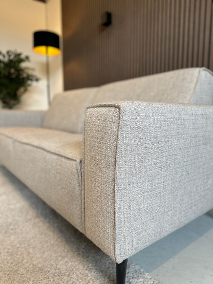 grijze sample bank in nieuwstaat, 220x88 cm