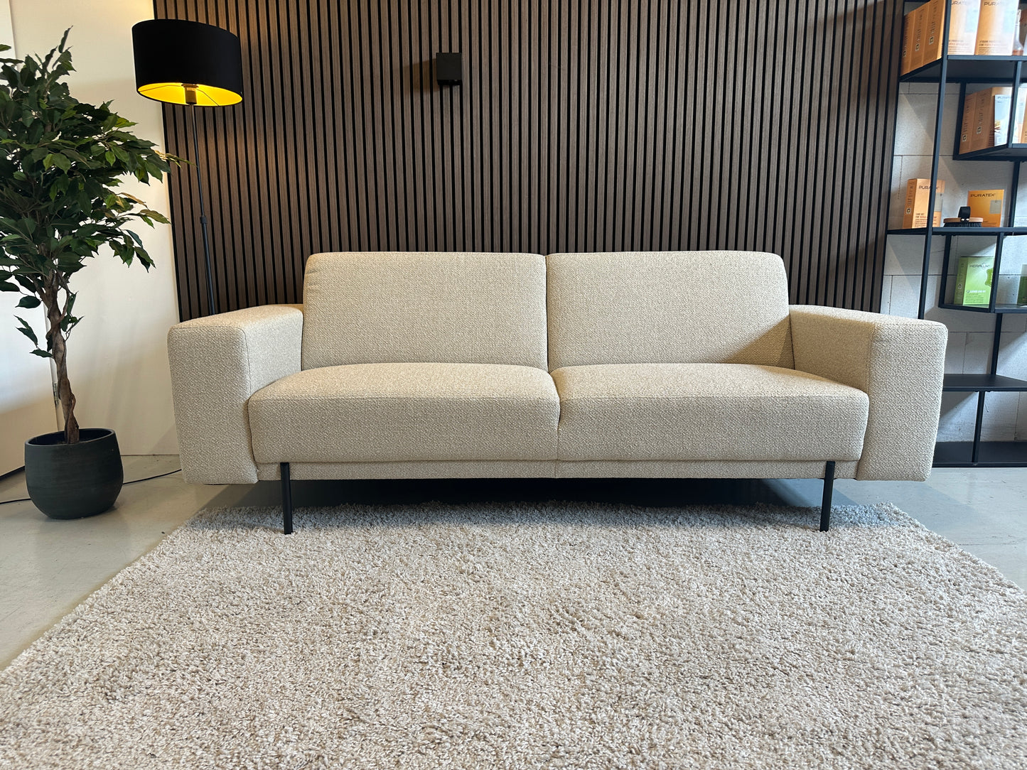 beige sample bank in nieuwstaat, 226x90 cm