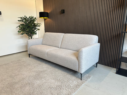 lichtgrijze sample bank in nieuwstaat, 219x85 cm