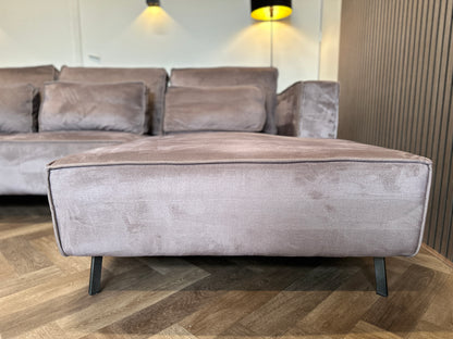 Leverkleurige hoekbank 363x233/183cm