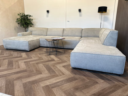 Taupe U-bank 370x255/170cm