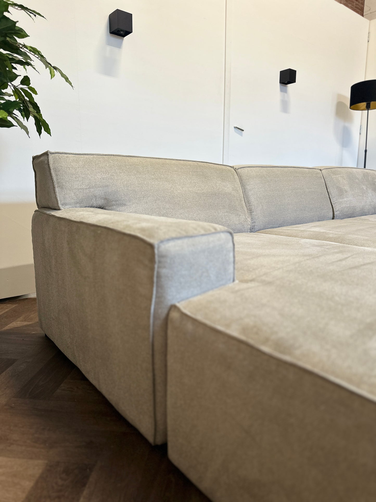 Taupe U-bank 370x255/170cm