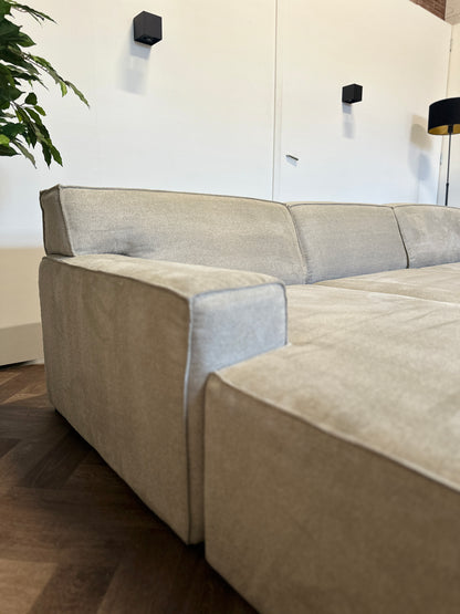 Taupe U-bank 370x255/170cm