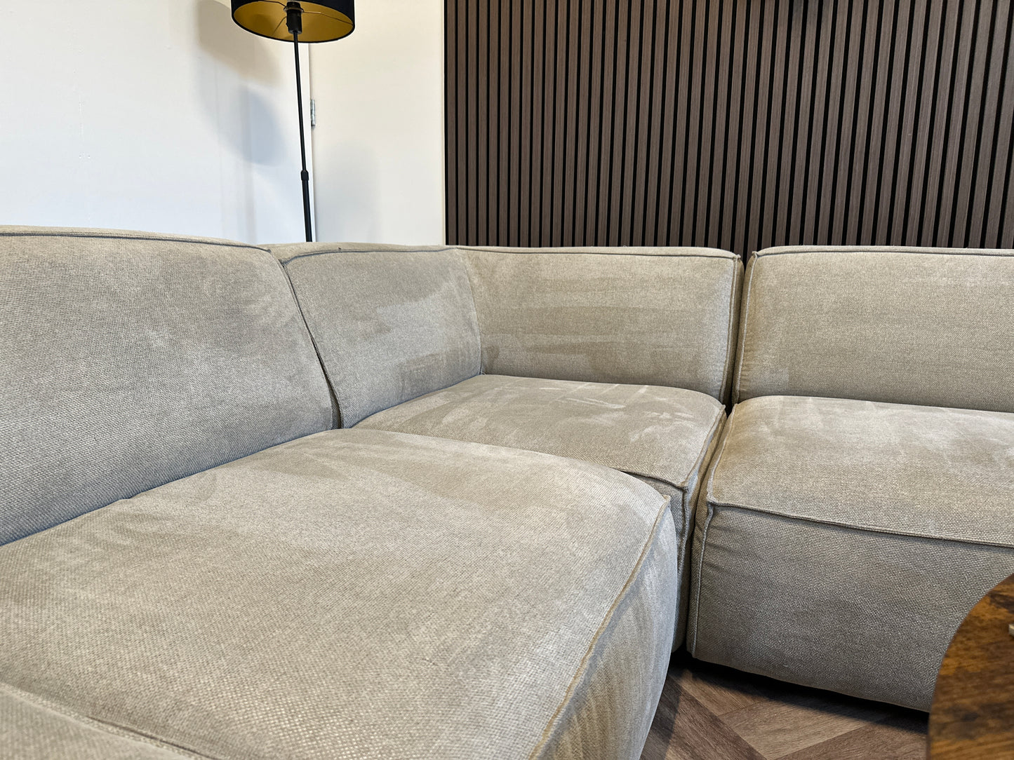 Taupe U-bank 370x255/170cm
