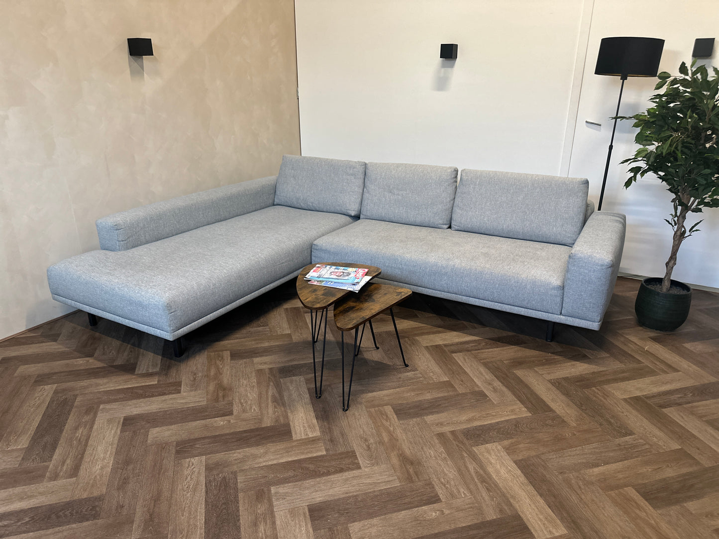 Design On Stock hoekbank lichtgrijs 286x220cm