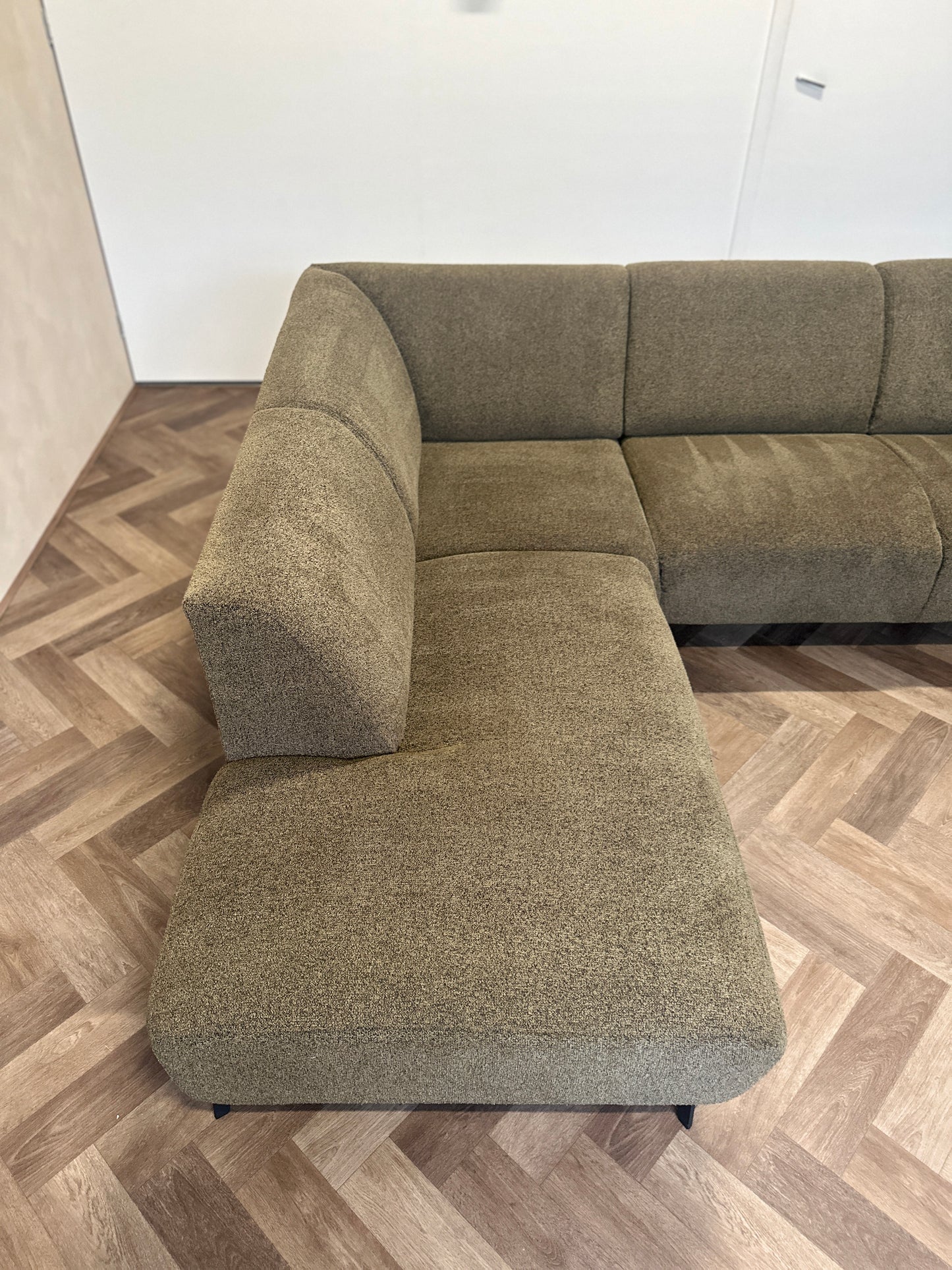Groene hoekbank 246x210cm