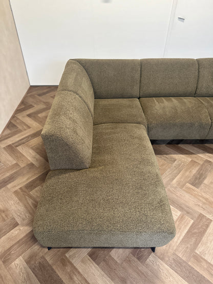 Groene hoekbank 246x210cm