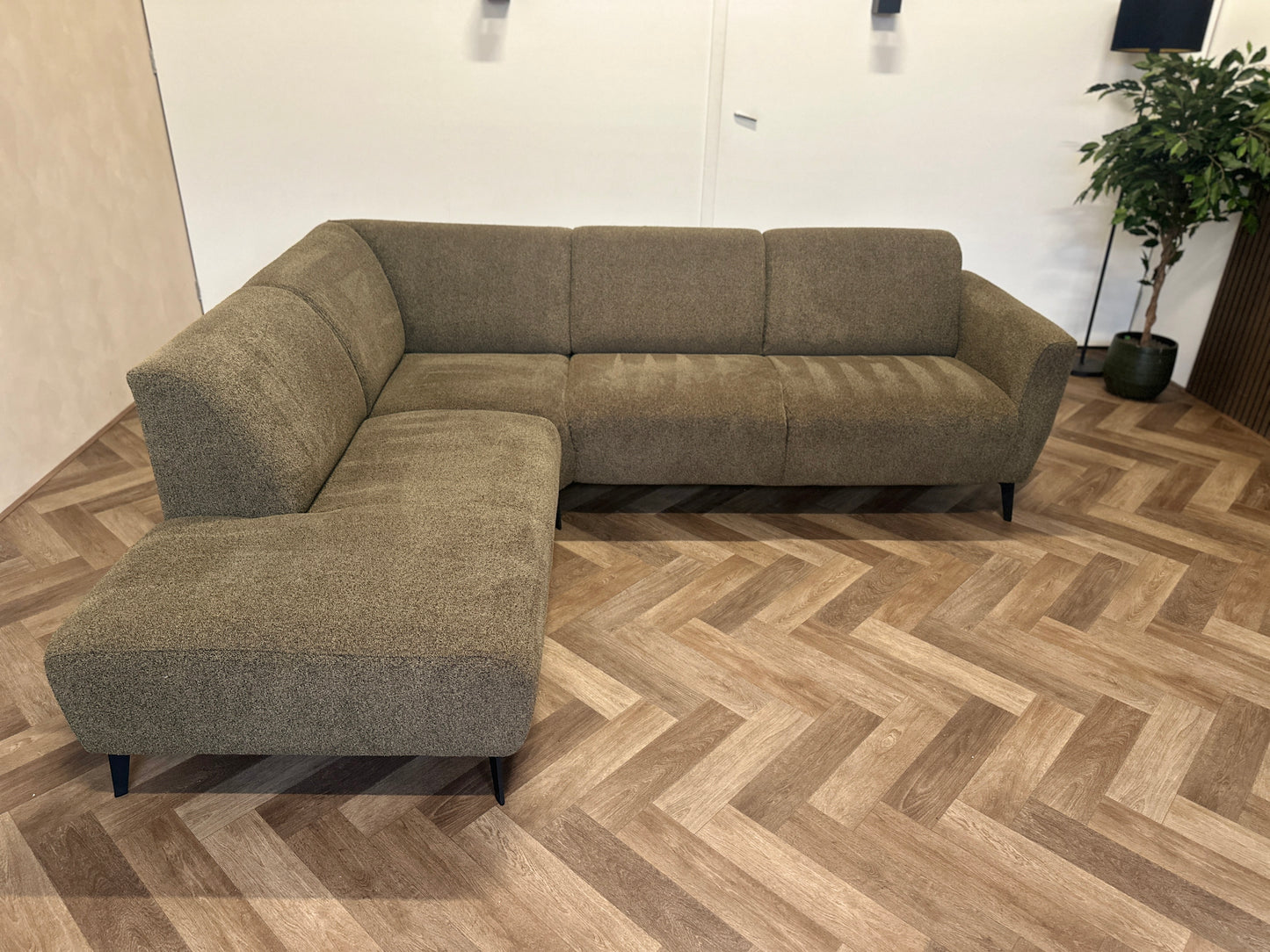 Groene hoekbank 246x210cm
