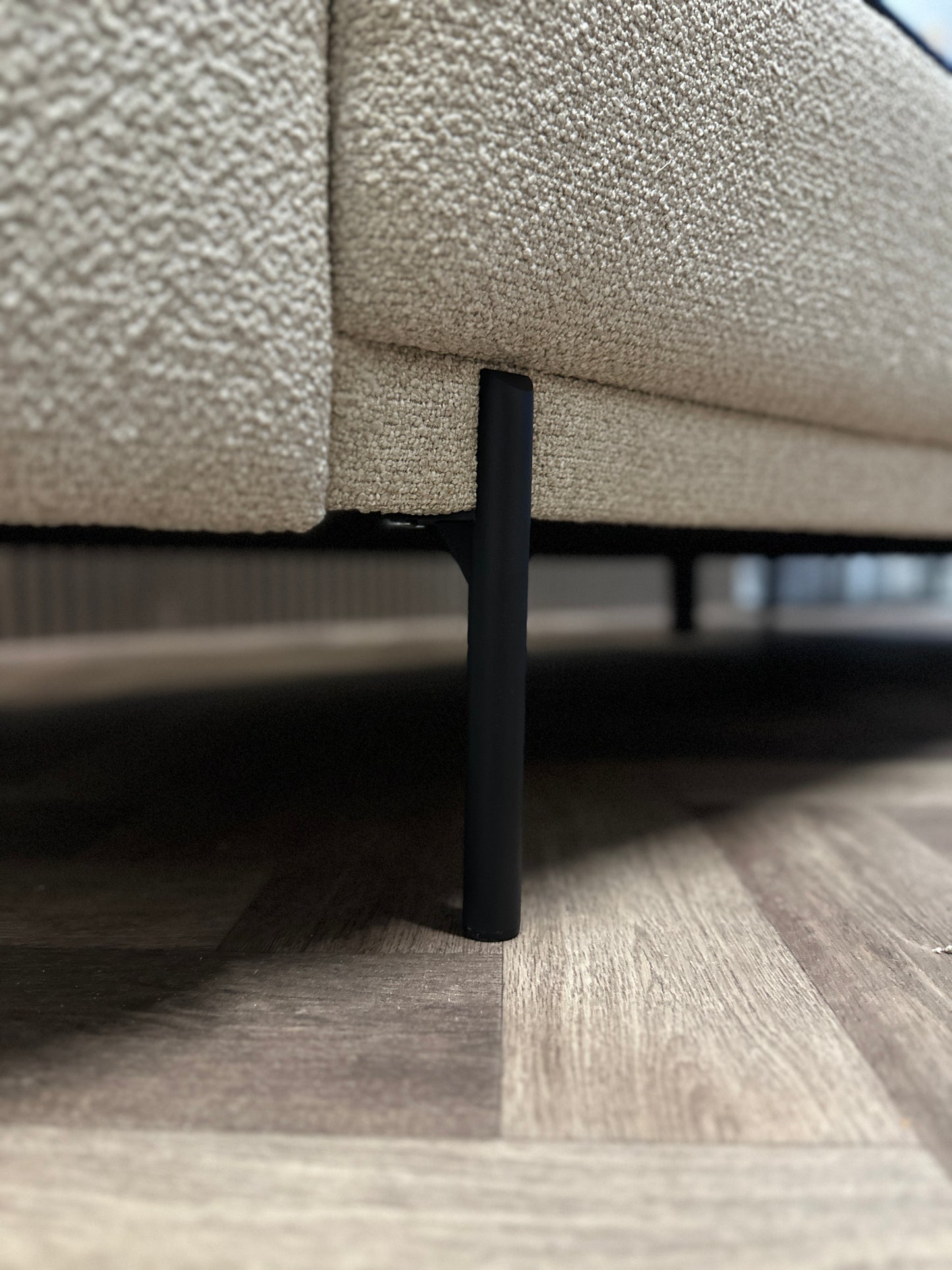 beige sample bank in nieuwstaat, 226x90 cm