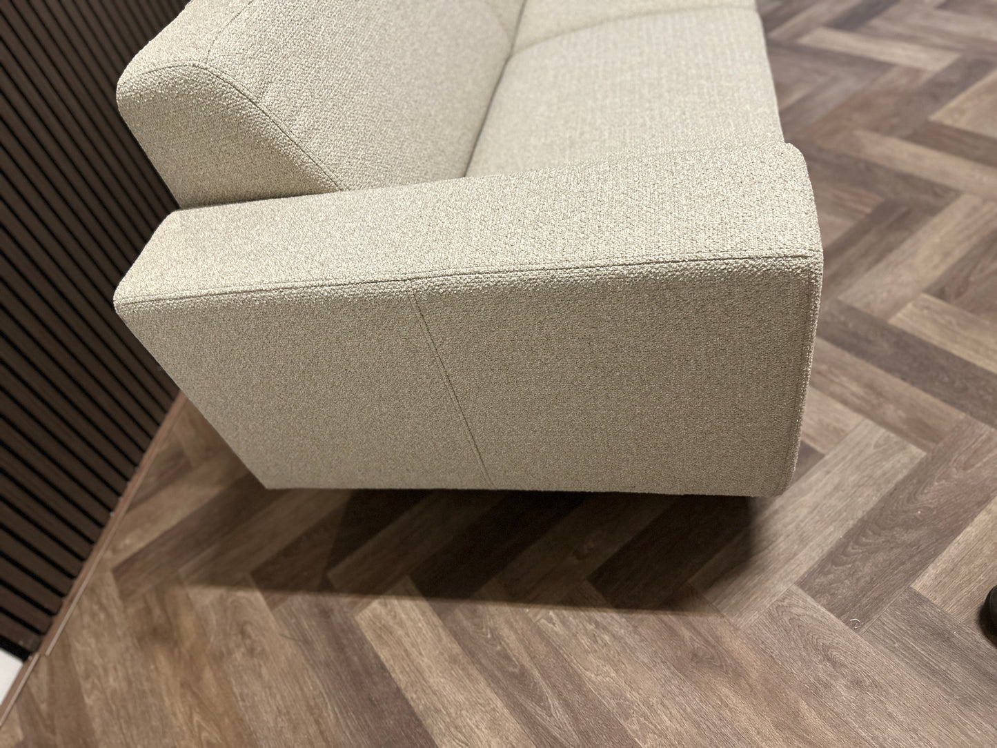 beige sample bank in nieuwstaat, 226x90 cm