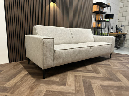 grijze sample bank in nieuwstaat, 220x88 cm