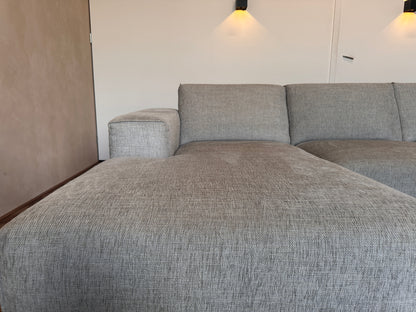 Grijze Woood hoekbank 265x165cm