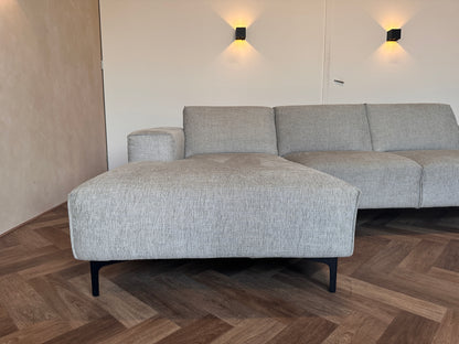 Grijze Woood hoekbank 265x165cm