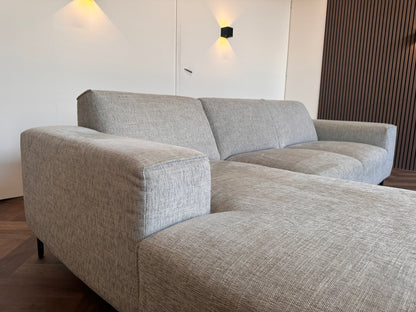 Grijze Woood hoekbank 265x165cm