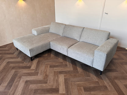 Grijze Woood hoekbank 265x165cm
