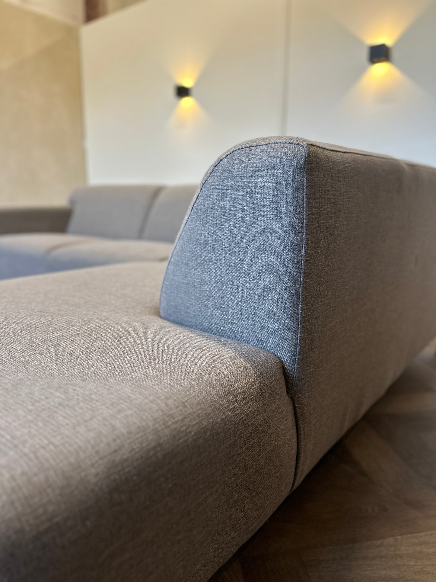 Taupe hoekbank 270x200cm