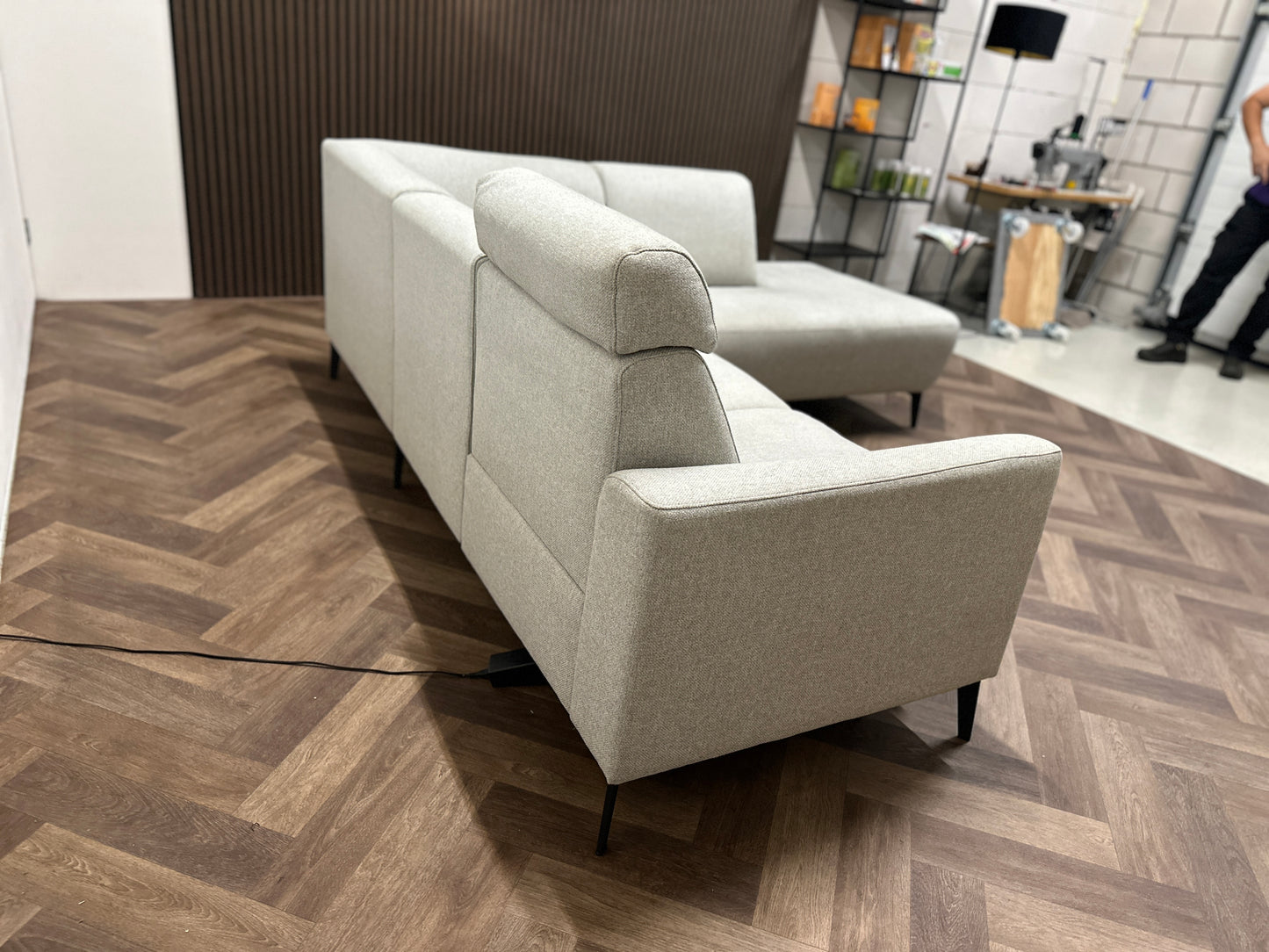 Electrisch verstelbare hoekbank 230x214cm