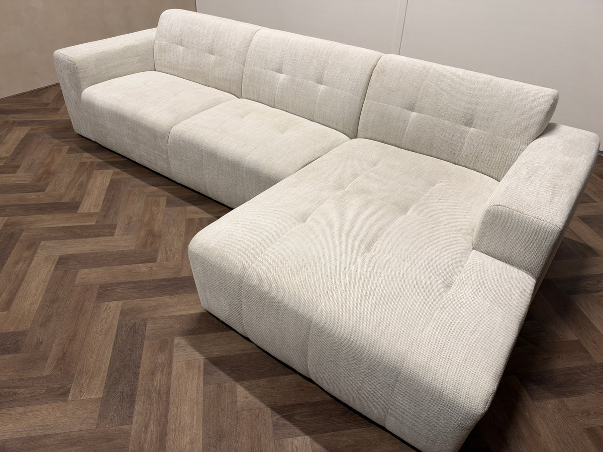 Hoekbank beige/crème 310x160cm