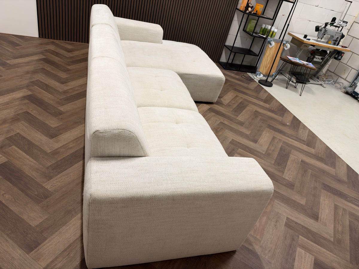 Hoekbank beige/crème 310x160cm