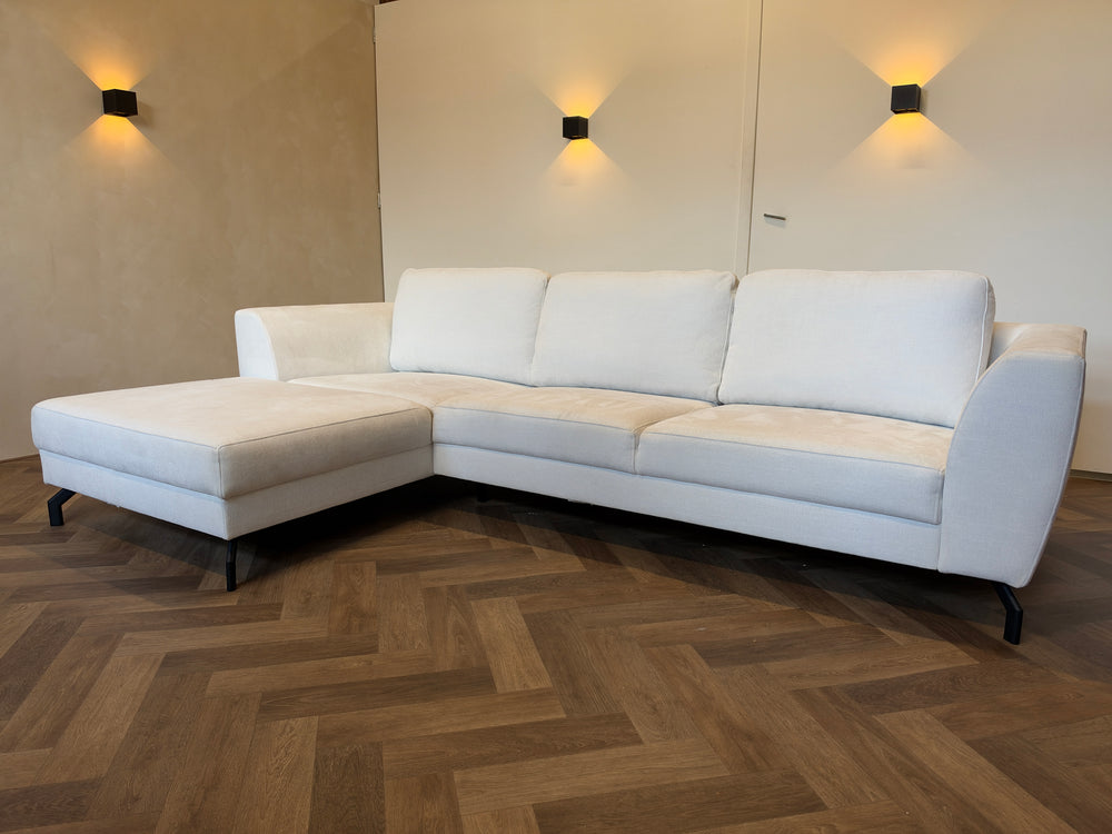 Witte hoekbank 290x184cm