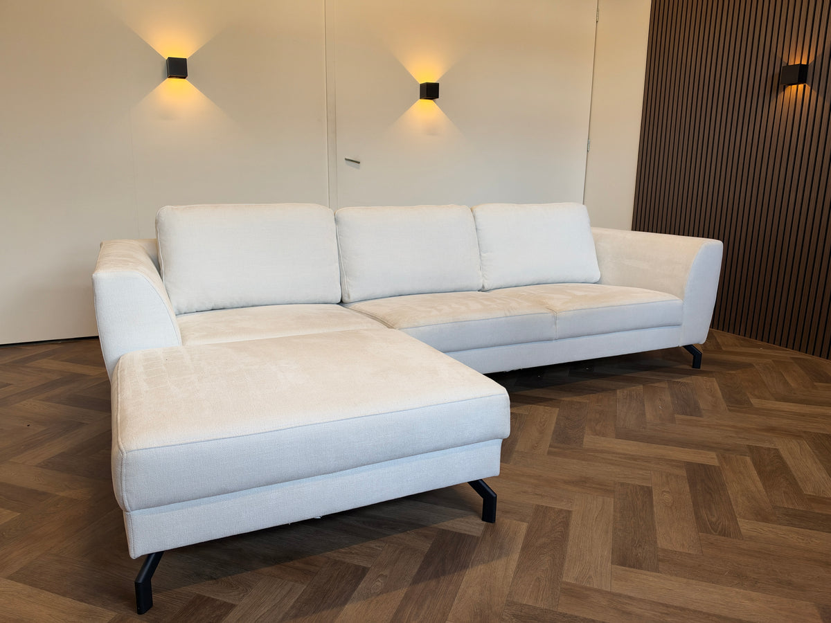 Witte hoekbank 290x184cm