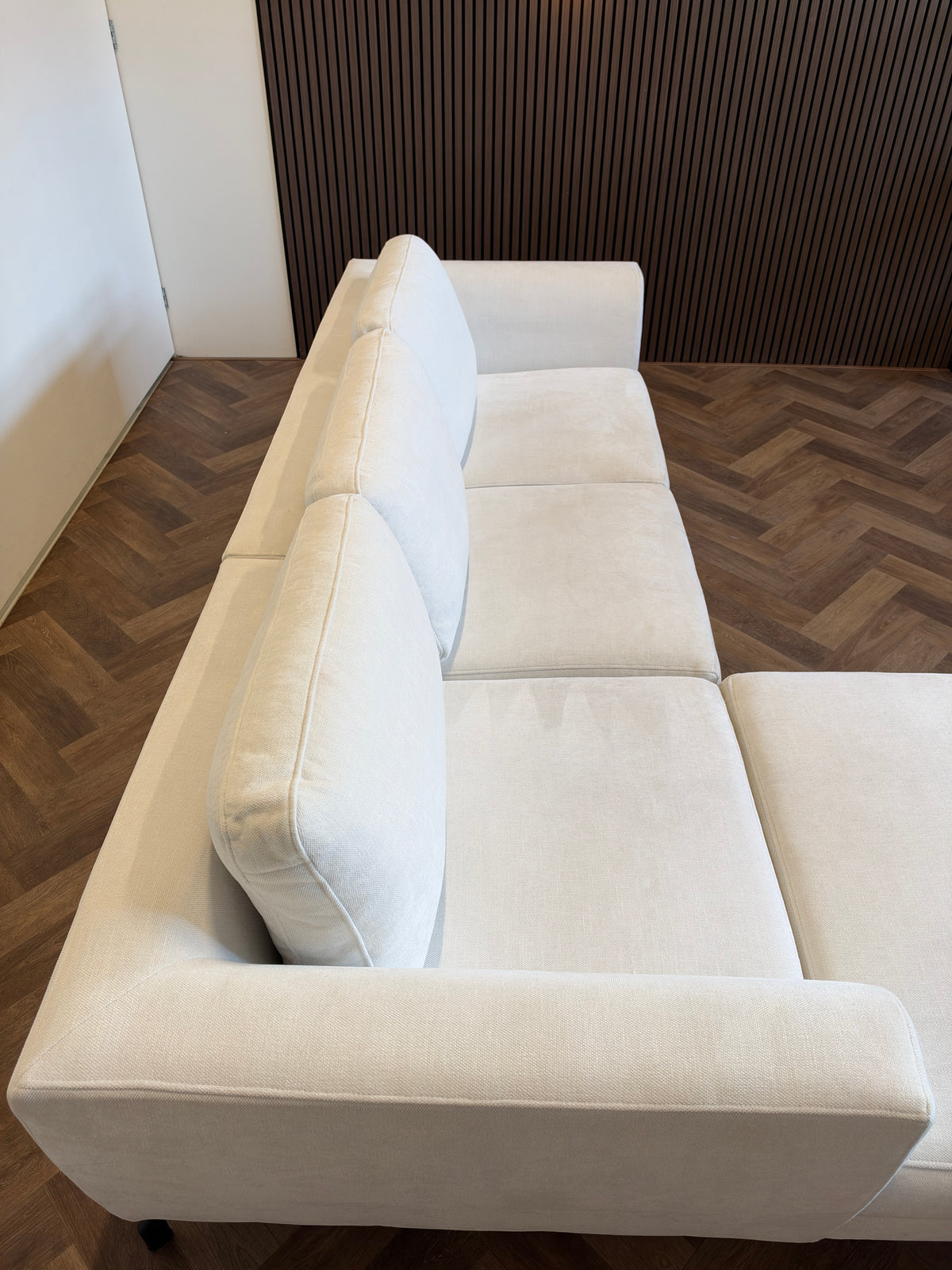 Witte hoekbank 290x184cm