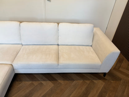Witte hoekbank 290x184cm