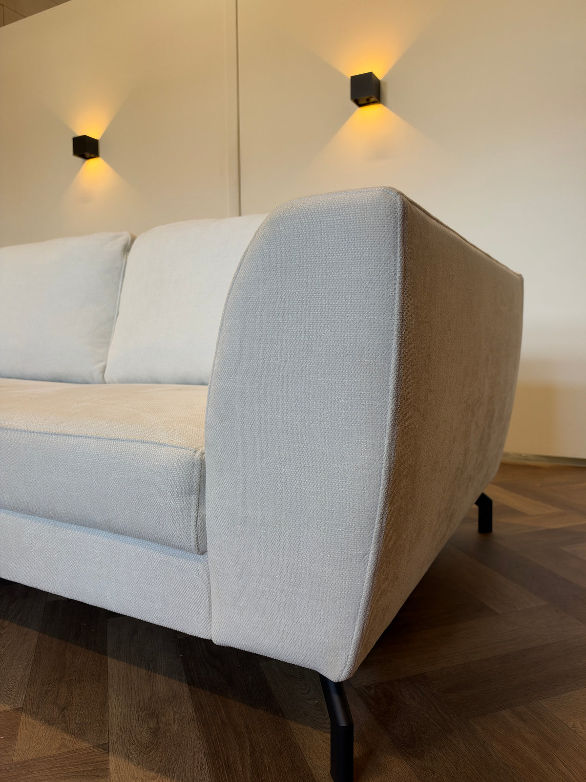 Witte hoekbank 290x184cm