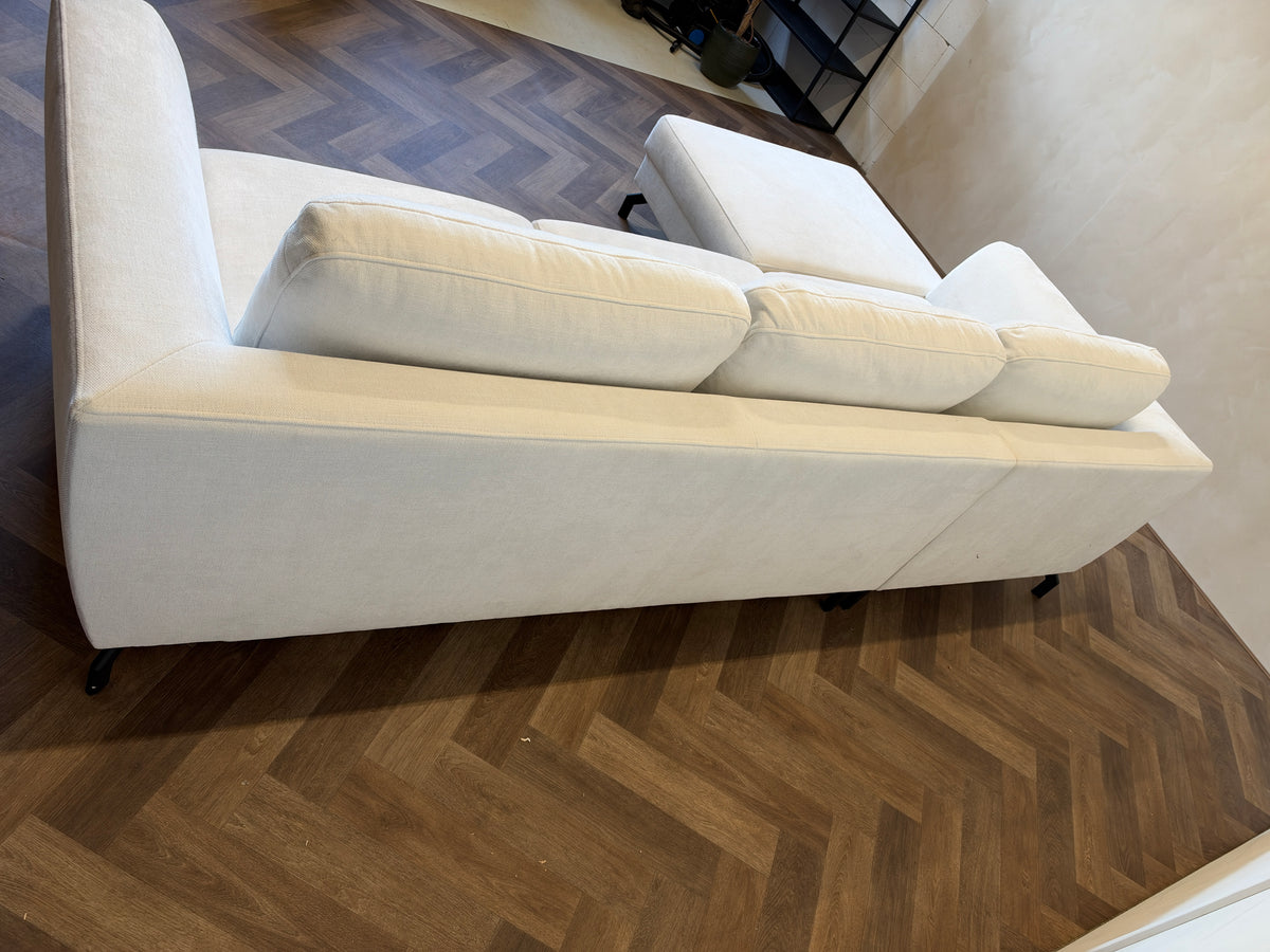 Witte hoekbank 290x184cm