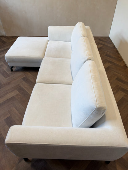 Witte hoekbank 290x184cm