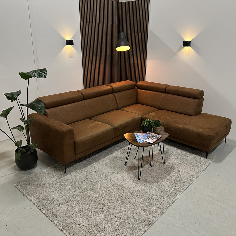 Cognac hoekbank refurbished TW banken